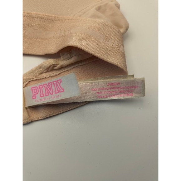 PINK Victoria's Secret Bralette Padded Wireless Beige Bra - Picture 4 of 4